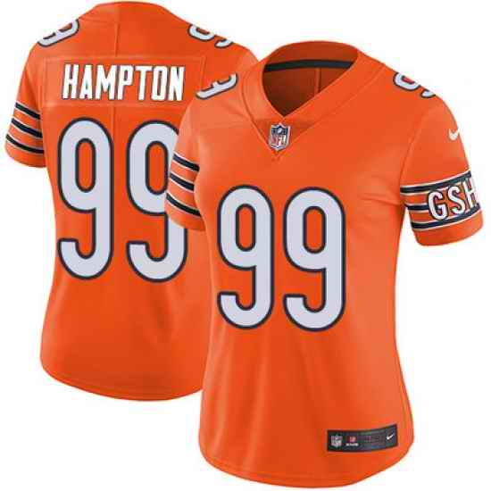 Nike Bears #99 Dan Hampton Orange Womens Stitched NFL Limited Rush Jersey 3855 10308